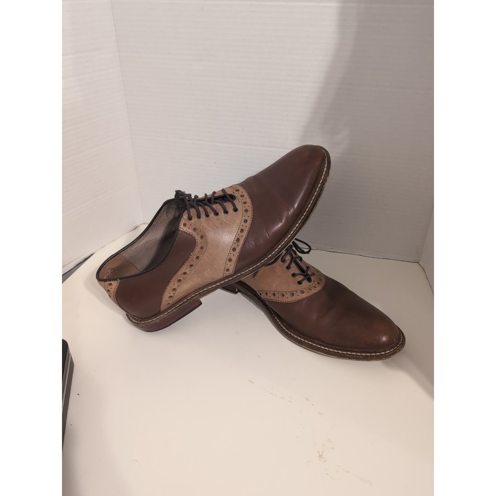 Ashton Grey Collection‎ Banks Two-tone Lace Up Dress Shoes Men's Sz 10